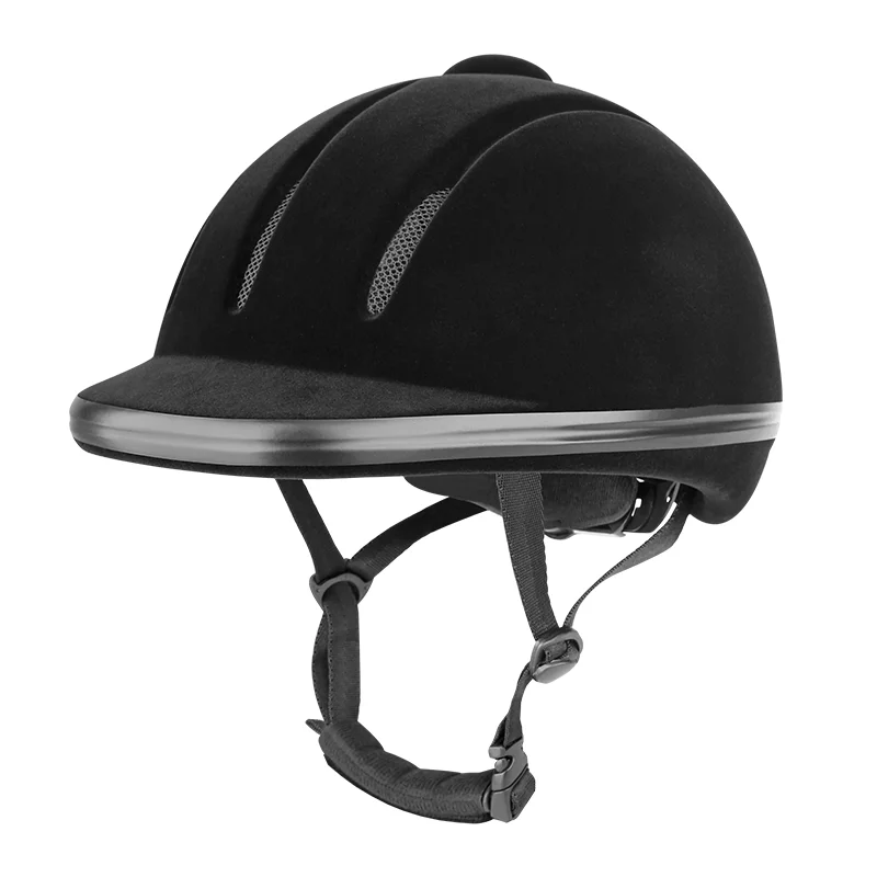 casco-ecuestre-de-terciopelo-ajustable-proteccion-para-la-cabeza-color-negro-54-62cmadult-unisex-talla-sml