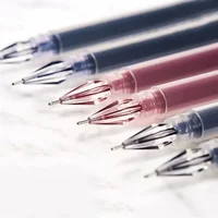 12pcs/mix Diamond Tip Gel Pen, Fine 0.38mm Large-capacity Black/Blue/Red Ink Refill Exam School Office Supplies Stationery 1