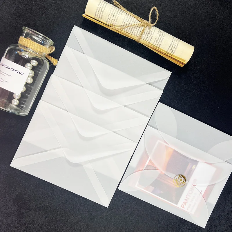 Translucent Envelope Design 50pcs/lot Translucent Envelopes for Wedding Invitation DIY Postcard ...