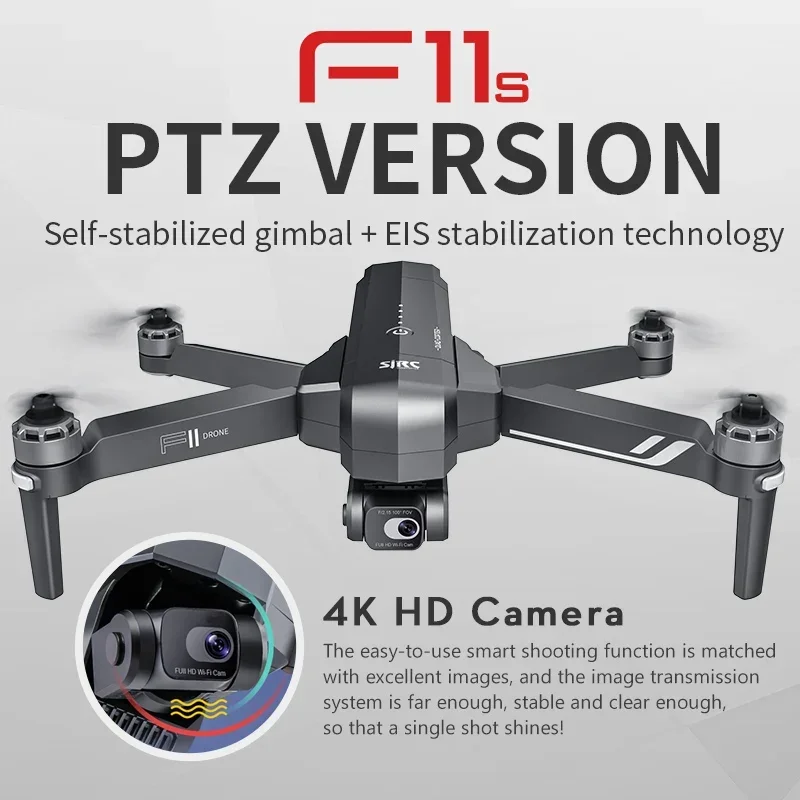 

RC F11 F11S 4K Pro Camera Drone With EIS 2-Axis Anti-Shake Gimbal FPV Brushless Quadcopter Profesional 3KM 5G WIFI GPS RC Dron