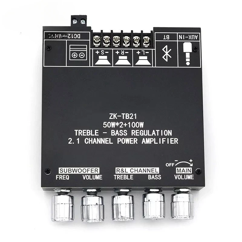 

Audio 2.1 Channel Bluetooth Digital Amplifier Board Module High/Low Tone Subwoofer High Power