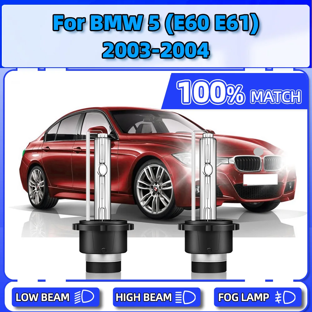 

2PCS 20000LM Car Xenon Headlight 35W Auto Front Lights Bulbs 6000K White 12V Xenon Headlamps For BMW 5 (E60 E61) 2003 2004