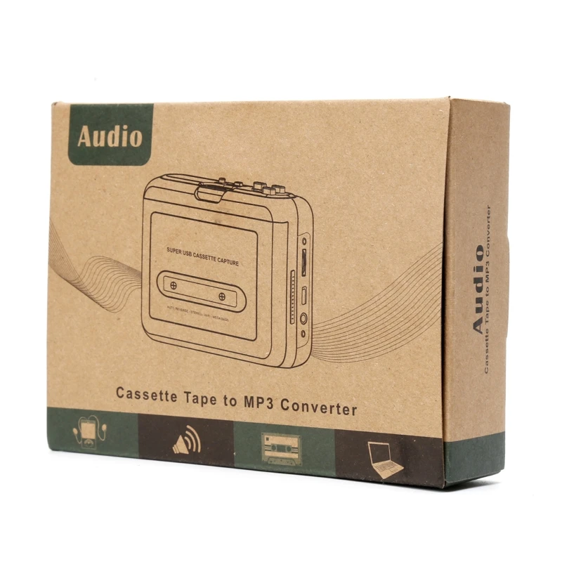 Portable Cassette Players Walkman Tape Player MP3 cassette to MP3 type-c Player 2 AA Batteries or USB Powered Players T3EB Cassette Player