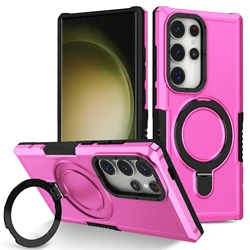 Premium Armor Case with Ring Holder and Slide Lens Stand Cover - Galaxy S20 FE (PK)