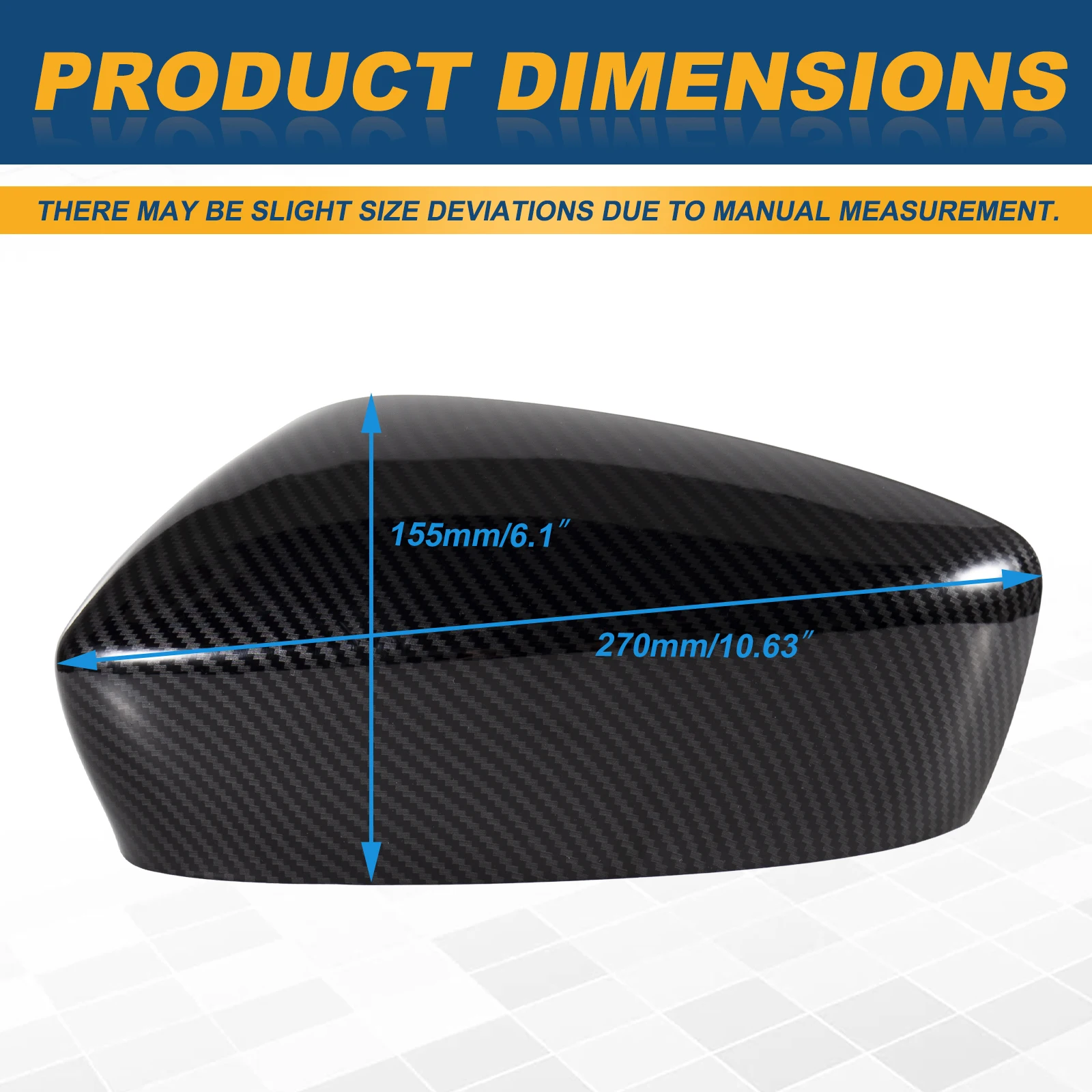 Carbon fiber pattern door rearview mirror cover cap housing auto mirror accessories carbon fiber mirror cap fit for Mazda 3 Axela 2014 -