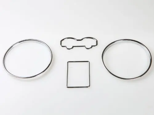 Chrome Dashboard Gauge Ring Set for VW Golf Jetta Bora MK4 Eurovan T4 Long Nose 97-03 Passat B5 97-01 styling dashboard gauge ring set