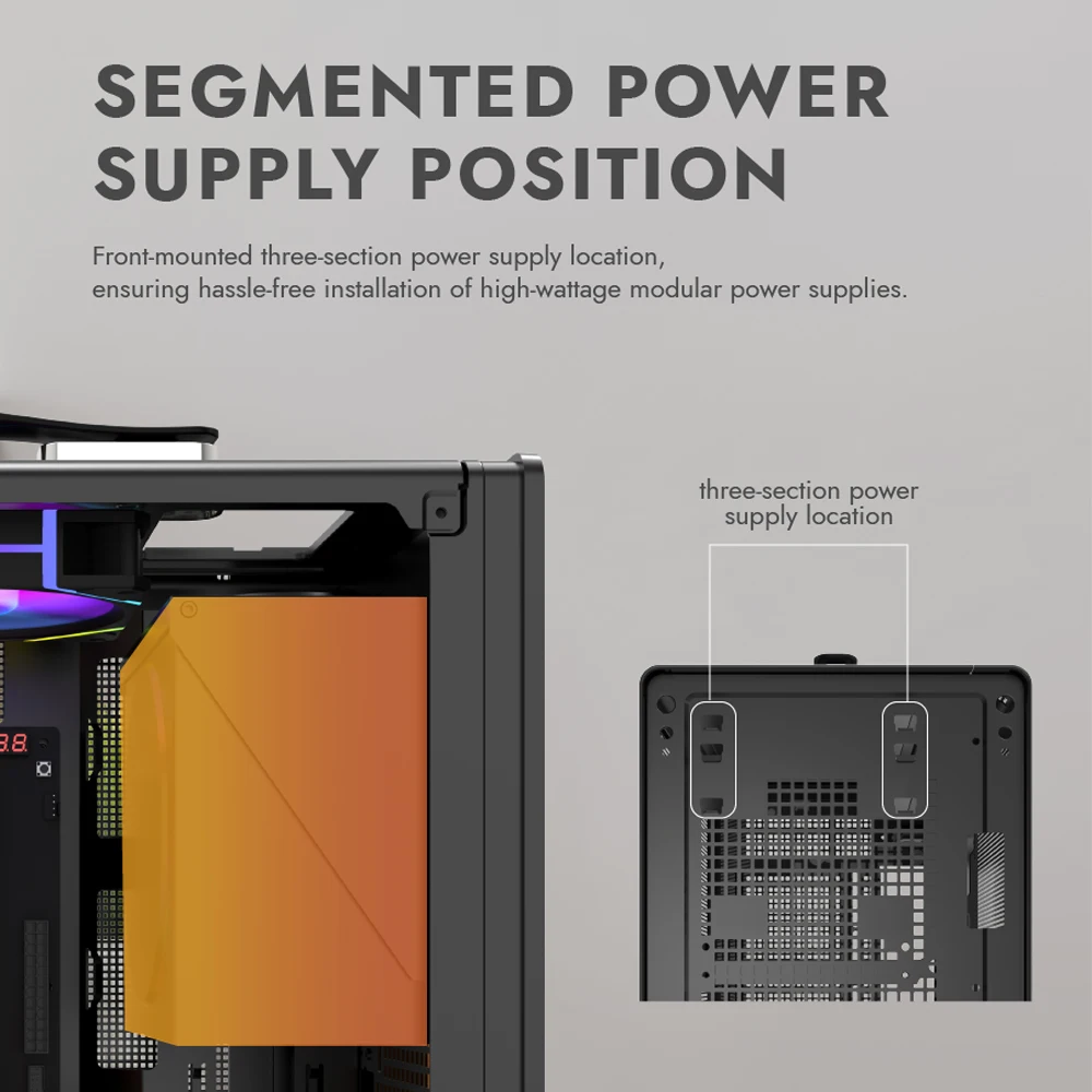 PC Case DarkFlash WD200 Portable USB3.0 Type-C Walnut Wood Nas Mini Matx ITX Gaming Computer