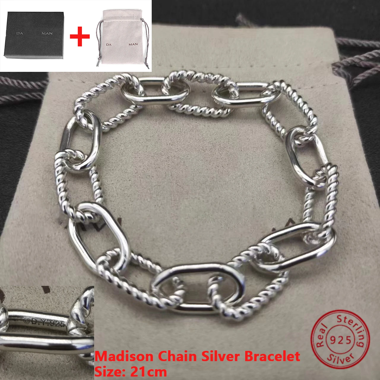 

Изысканный и универсальный браслет-цепочка из серебра 2024 пробы для модниц