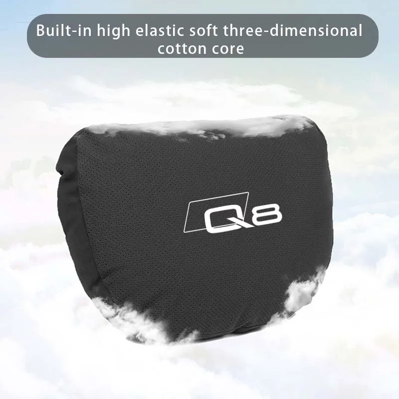

Car Headrest Lumbar Support Pillow Spine Neck Pillow Seat for Audi Q8 Q4 Q3 Q5 B9 D3 Q7 S3 S5 8V R8 Accessories 2024 2023 Logo