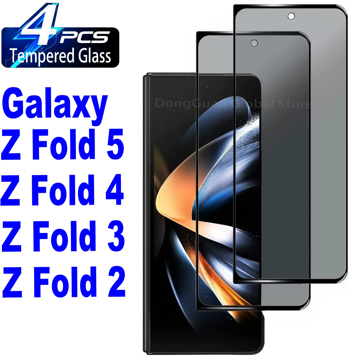 

1/4PCS Privacy Anti Spy Tempered Glass For Samsung Galaxy Z Fold 5 4 3 2 Screen Protector Glass Film