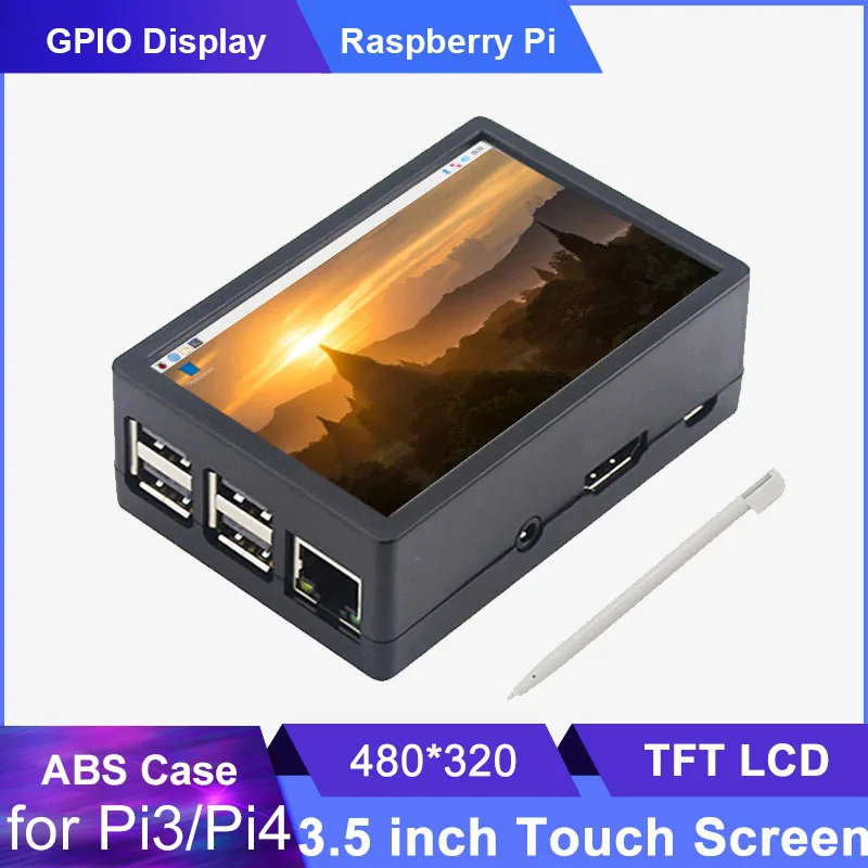 Freeshipping Raspberry Pi 3 Modèle B + Plus / 3B Officiel 7 pouces TFT LCD  Écran Tactile Écran Moniteur + Kit de Support de Base Acrylique