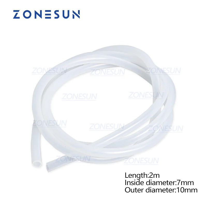 ZONESUN 2m Hose for ZS-GFK160 Inside Diameter 7mm Round Tube Connect To Filling Machine