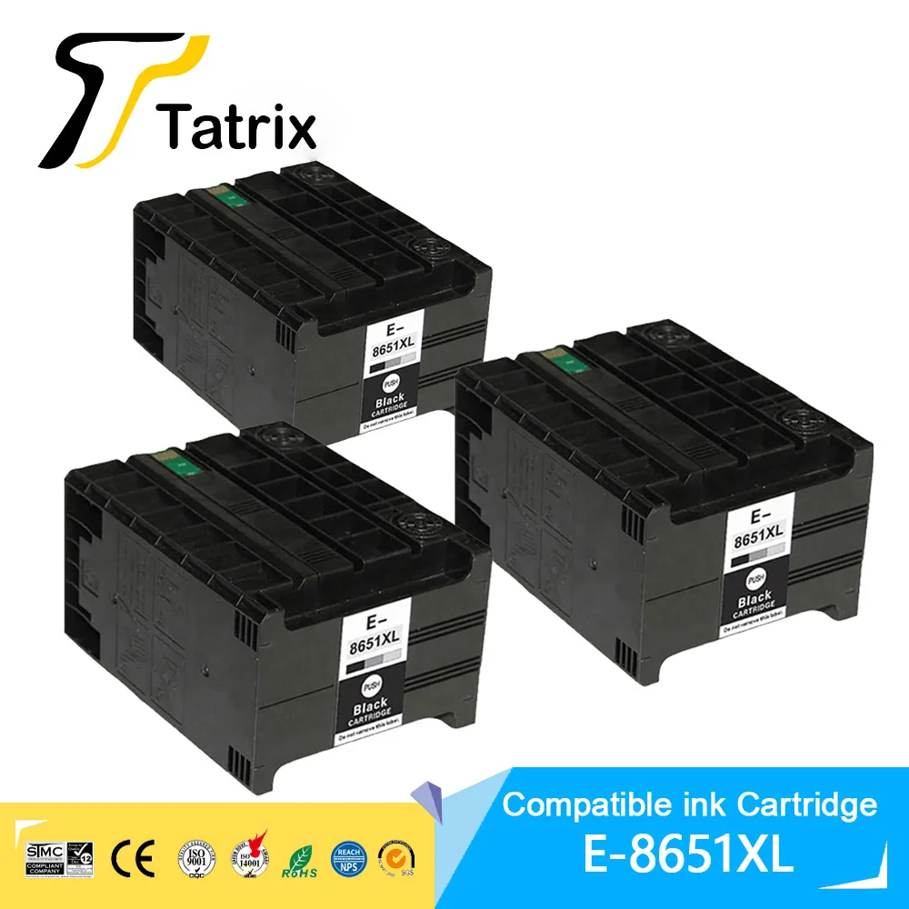 

Чернильный совместимый картридж Tatrix T8651XXL T8651XL T8651 8651 Премиум черного цвета для картриджа принтера Epson для трудоустройств