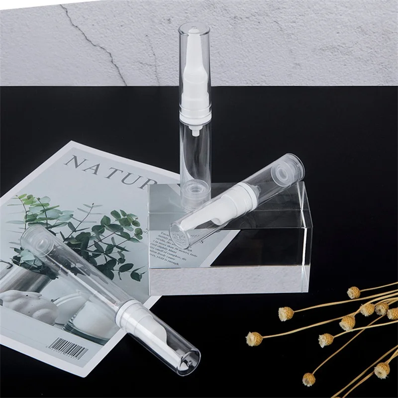 Liquid Foundation Travel Bottle 5ml 10ml 15ml Mini Cosmetic Foundation Sample Repackaging Tools Airless Pump Bottle Portable refillable bottles glass bottles