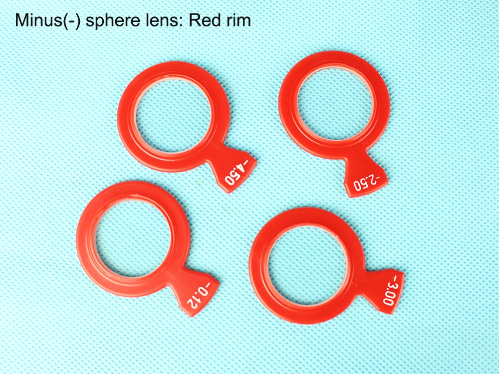 Optical Ophthalmic Lens Trial Lens 1pc &plusmn;0.12D~&plusmn;4.00D for Trial Set Plastic rim DIA 26mm