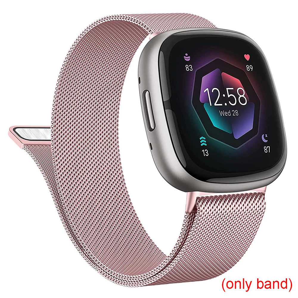 Cinturino Magnetico In Acciaio Per Fitbit Versa 4/3, Sense 2/1 - Cinturino Elegante, Regolabile, Comodo E Facile Da Indossare, Per Un Look Raffinato
