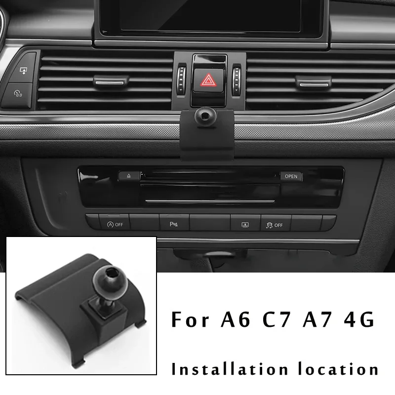 아우디 A6 C7 C8 A7 스포트백 4G 4K 차량용 핸드폰 거치대, 자동차 스타일링 브래킷, GPS 스탠드, 회전식, 모바일 액세서리