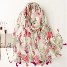 

Tassels Paisley Scarf for Women 2022 Butterfly Summer Scarf Light Muslim Beach Cape Leopard Zebra Tropical Floral Scarf