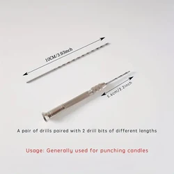 Candle Crafting Punch Tool Set with Dual - Length Drill Bits (Set A)