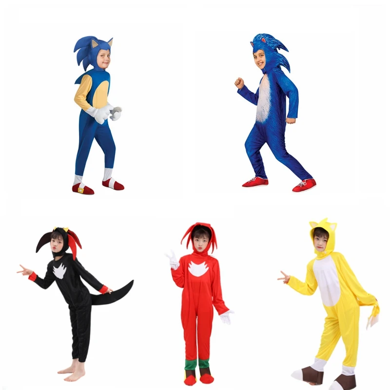 Déguisement D'halloween Pour Enfants, Ensemble De Vêtements De Performance,  Motif Hérisson, Dessin Animé, Super Sonic - Cosplay Costumes - AliExpress