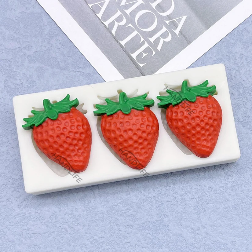 Strawberry Silicone Sugarcraft Mold Resin Tools Cupcake Baking Mould Fondant Cake Decorating Tools