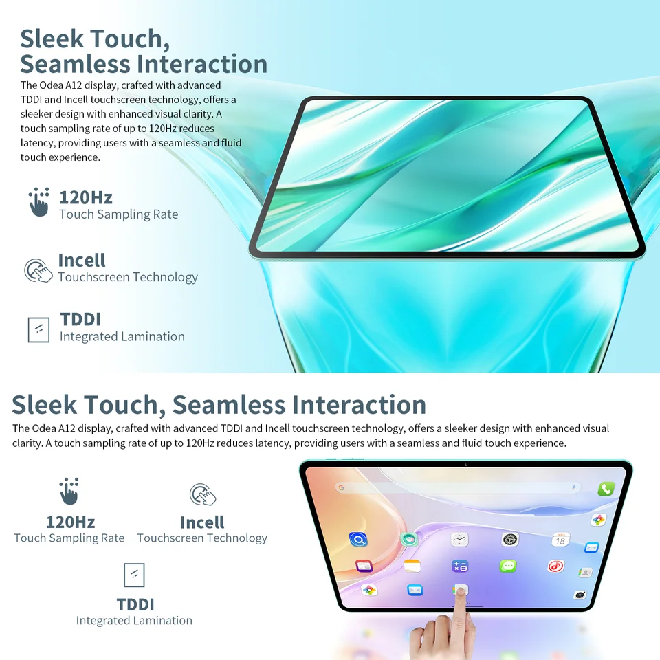 ODEA A12 12㌅ Odea A12 12 Inch Tddi Screen, 2000X1200 2K, Android 14