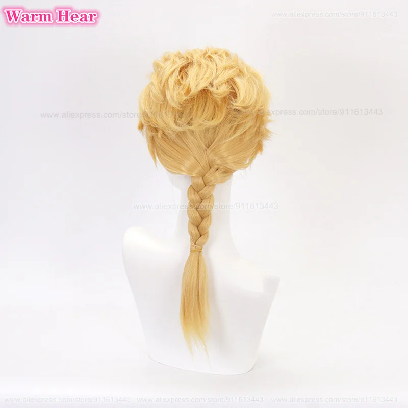 Giorno giovanna cosplay Paróka Anime wigs stv Arany- cosplay Anime Paróka Gabalyodik Ellenálló Szintetikus wigs + Paróka kupak