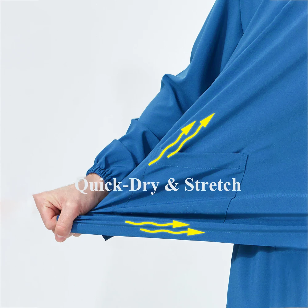 UltraAir™ Stretch Quick-Dry Medical Scrub Set Doctor Nurse Uniform Workwear Moisture-Wicking Durable Veterinary Outfits S01-01