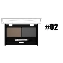  Eyeshadow Cake Makeup 2 Color Waterproof Eyebrow Powder Eye Shadow Eye Brow Palette + Brush Eyebrow Enhancer Professional 