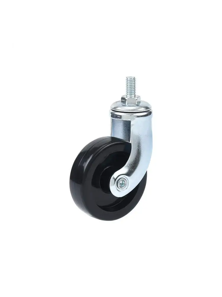 

(4 Packs) 2.5-inch Lead Screw Chrome Plated Universal Dining Wheel Rubber Casters Trolley Silent Wheels Furniture