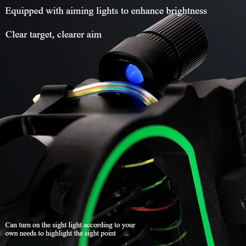 M1 Five Pin Sight Archery Equipment with Four-way Adjustable Sight Precise and Independently Adjustable Accuracy Easy To Use
