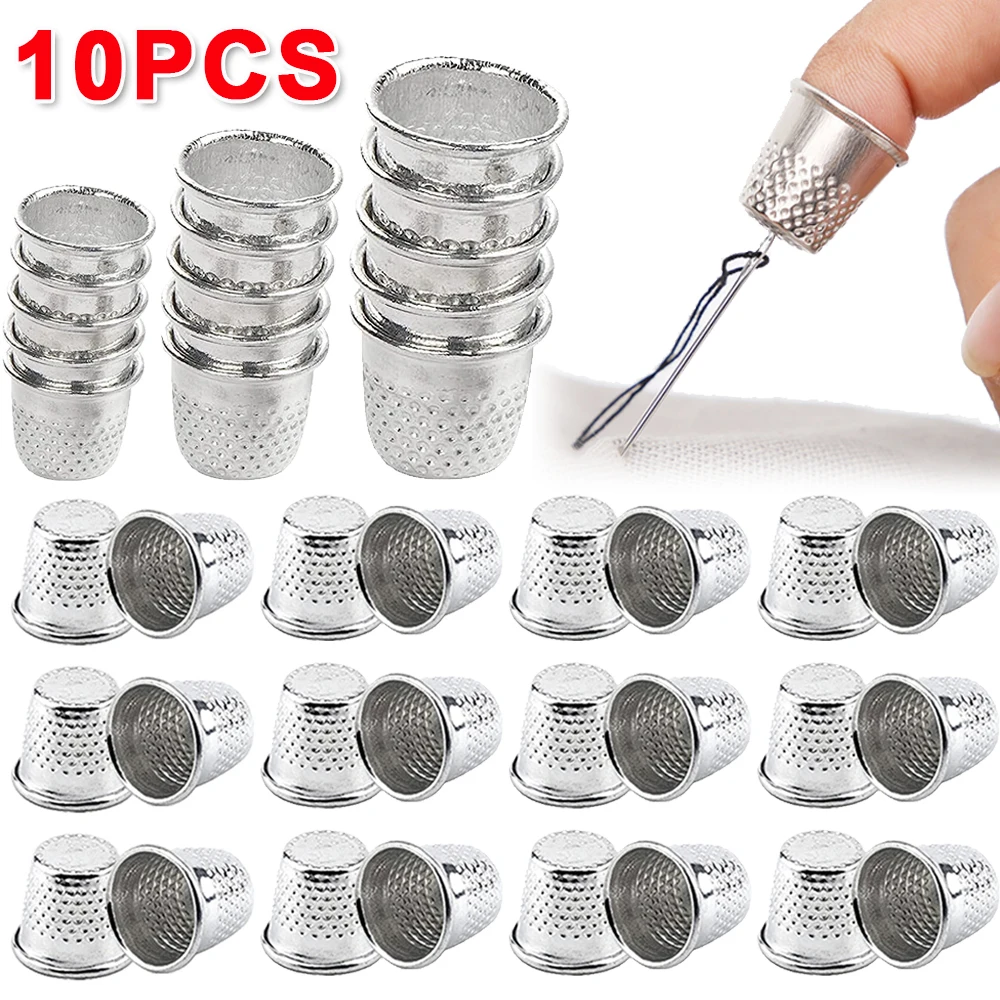 

10/1Pcs Mini Sewing Thimble Metal Finger Protector Sewing Needle Thimble For DIY Hand Cross Stitching Embroidery Thimble Tools