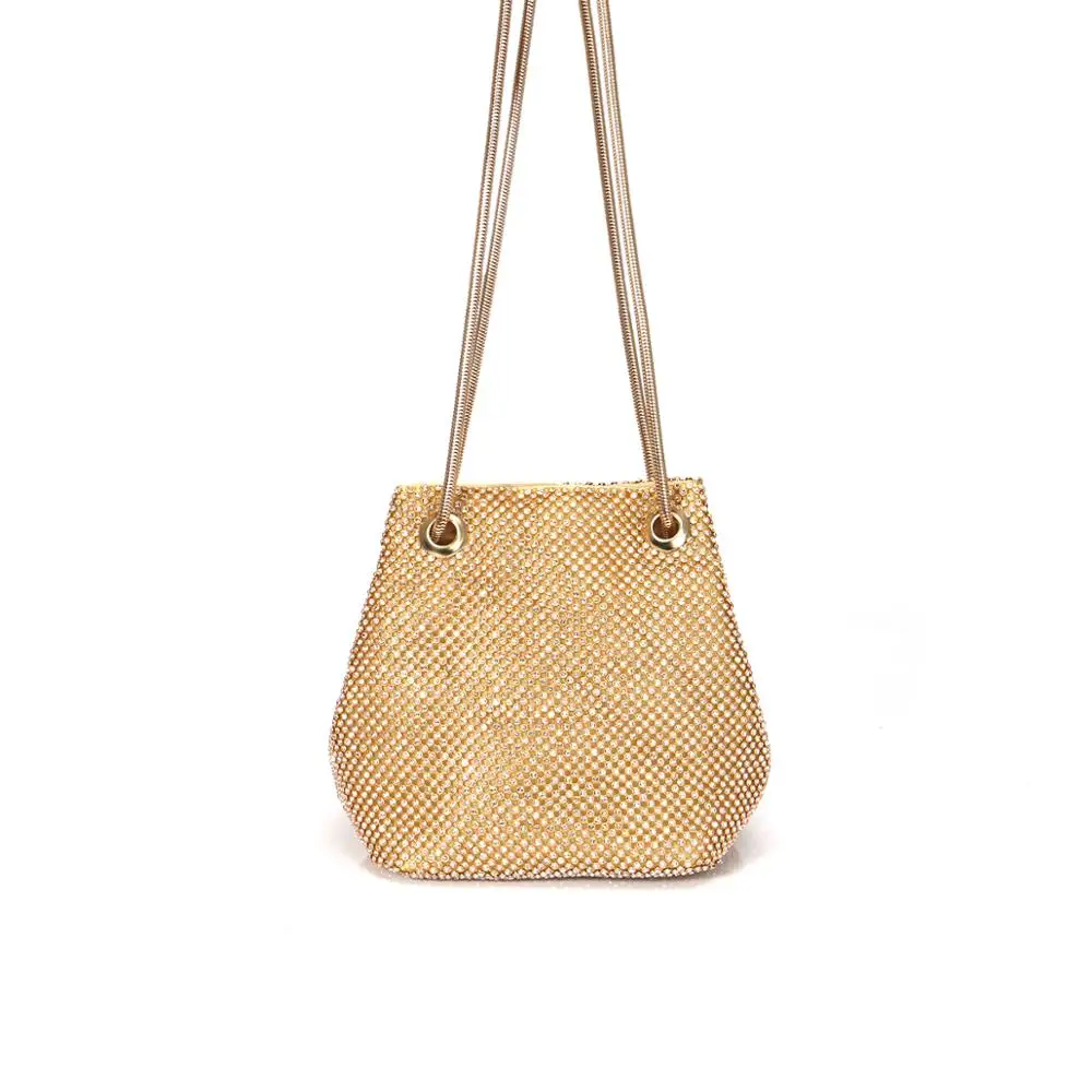  Pequeñas bolsas de fiesta de noche para mujer, bolso de mano  brillante, monedero de boda, bolso de hombro, cadena desmontable, medallón  de diamantes, Oro : Ropa, Zapatos y Joyería