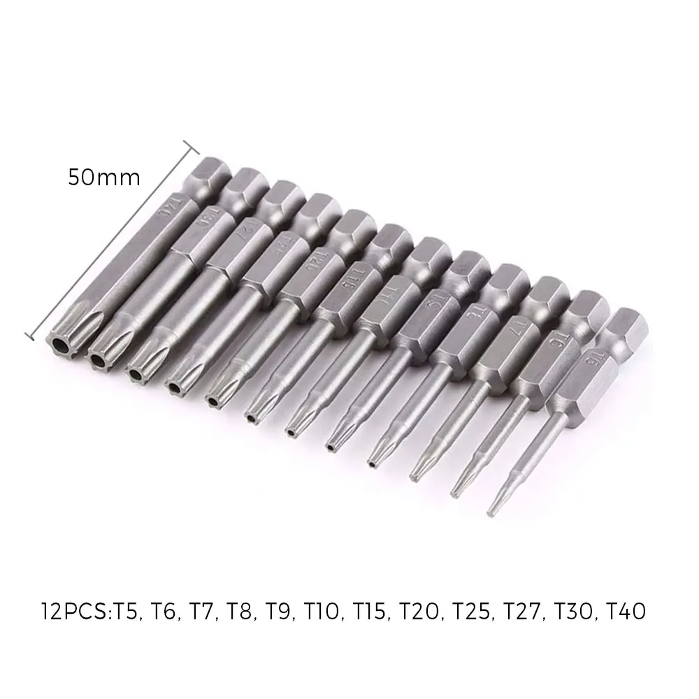 Binoax 50/75/100/150mm 변조 방지 보안 드릴 마그네틱 비트 세트 Torx 스크루 드라이버 플랫 헤드 1/4 육각 비트 드라이버