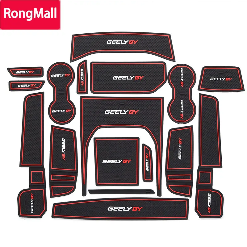 

RongMall Car Gate Slot Cup Mat for Geely Coolray SX11 Nero Anti-Slip Door Groove Pad Non-Slip Interior Accessories Coaster