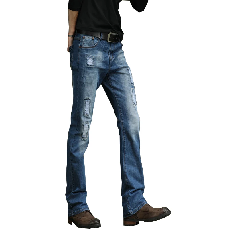 

Men's Jeans Men's Ripped Jeans Beggars Pants Micro-Flare Denim Trousers Men's Jeans