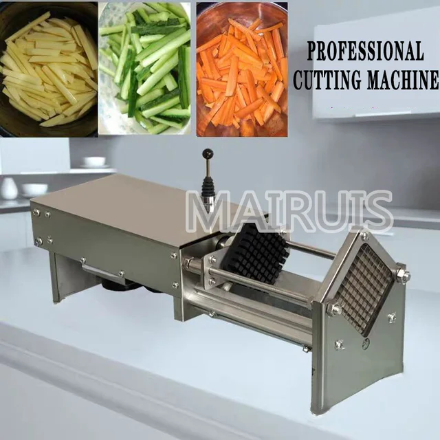 Electric Potato Chip Cutter, Stainless Steel Duty French Fry Cutter Machine  With 7/10/14mm For Kitchen For Commercial