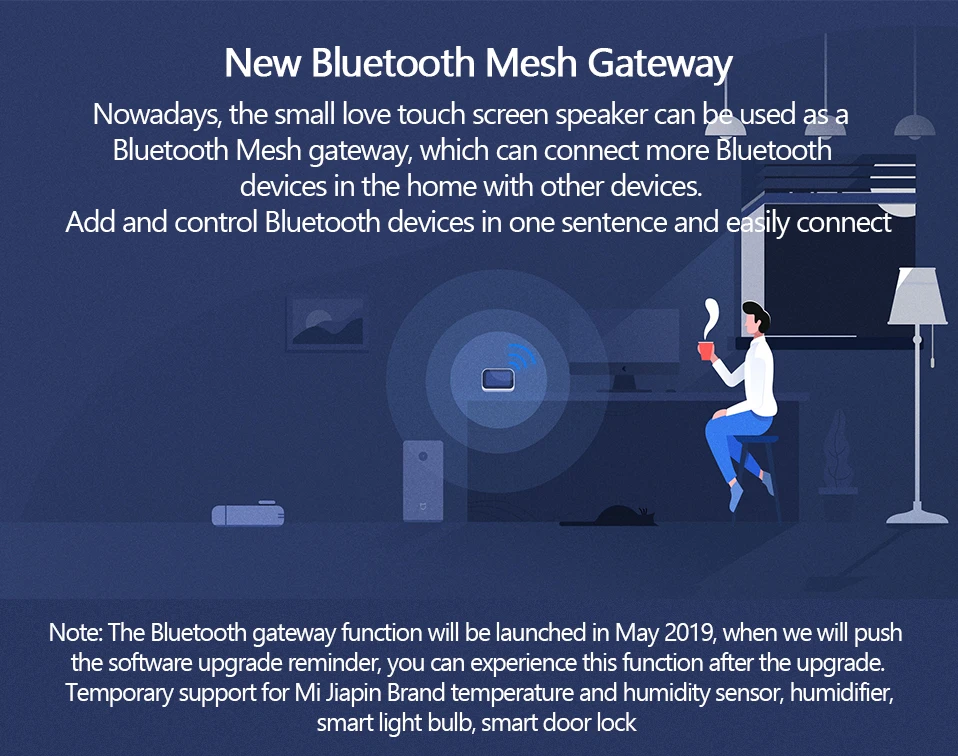 Original Xiaomi AI Touch Screen Bluetooth 5.0 Speaker Digital Display Alarm Clock WiFi Smart Connection Speaker Mi speaker (15)