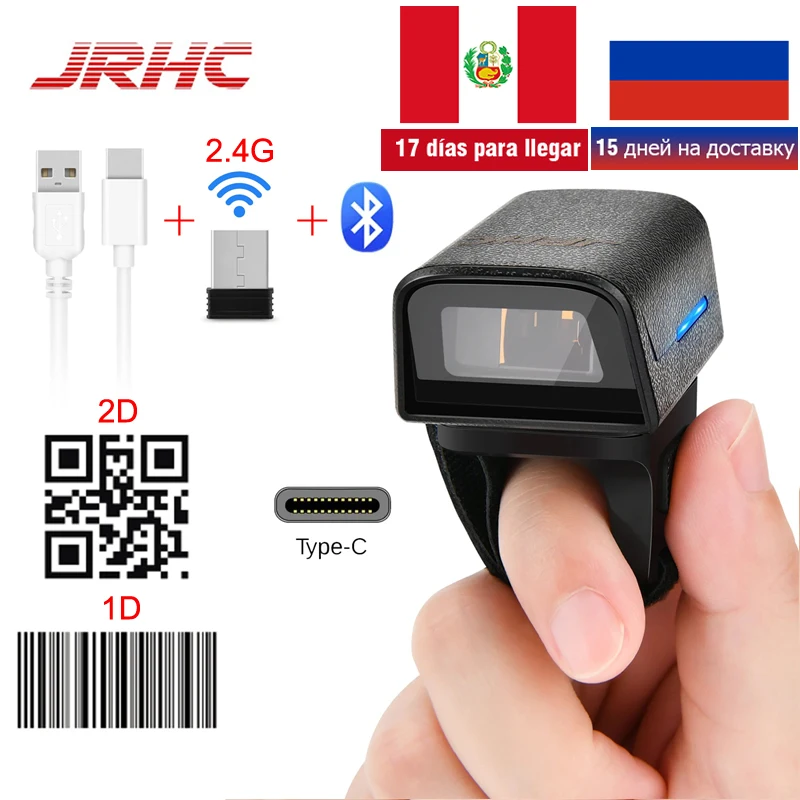 Сканер штрих-кодов JRHC, беспроводной 1D 2D Портативный сканер штрих-кодов в формате PDF
