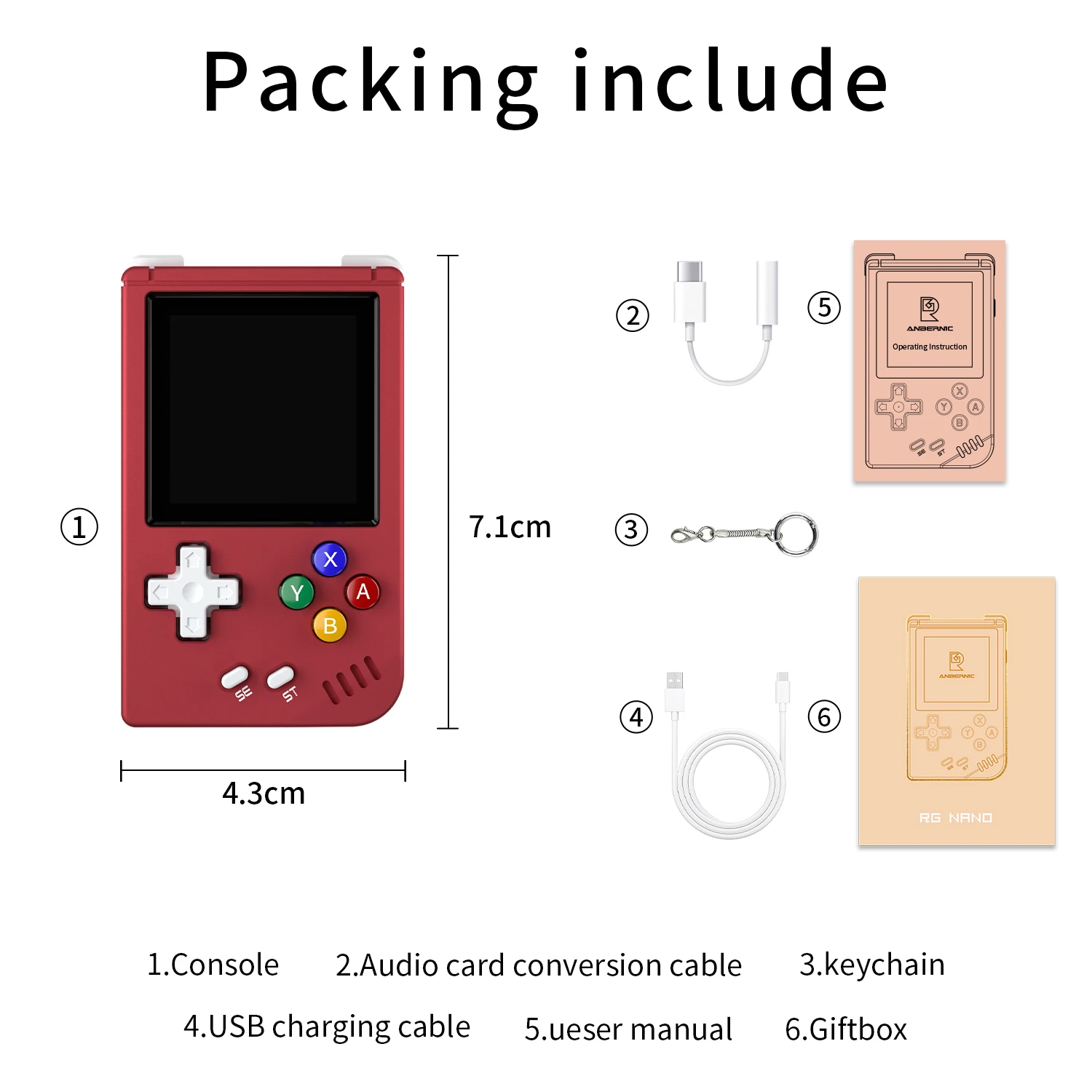 Mini console portable avec 5400 Jeux