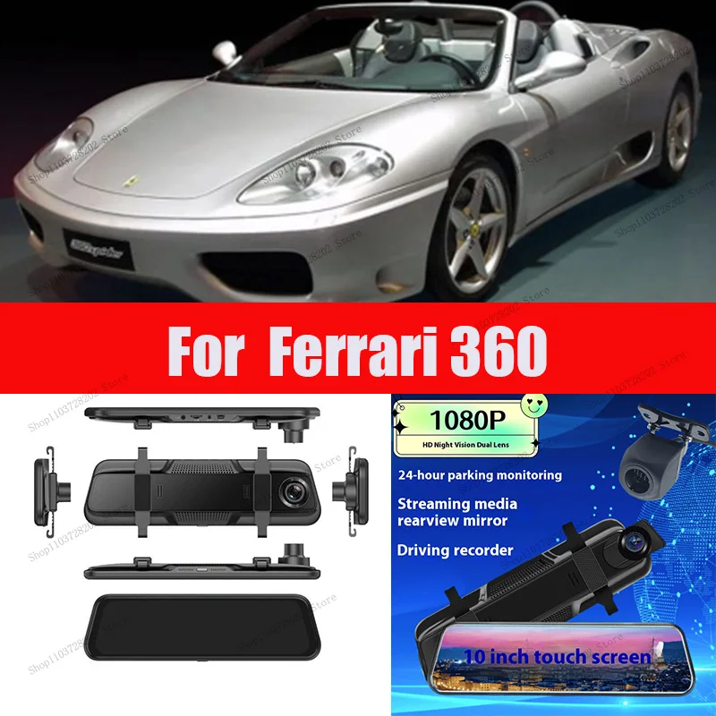 

For Ferrari 360 4K WIFI GPS Car Dvr Mirror Dash CamDual Lens Dashcam Drive Recorder Stream RearView Mirror IPS Screen Camera
