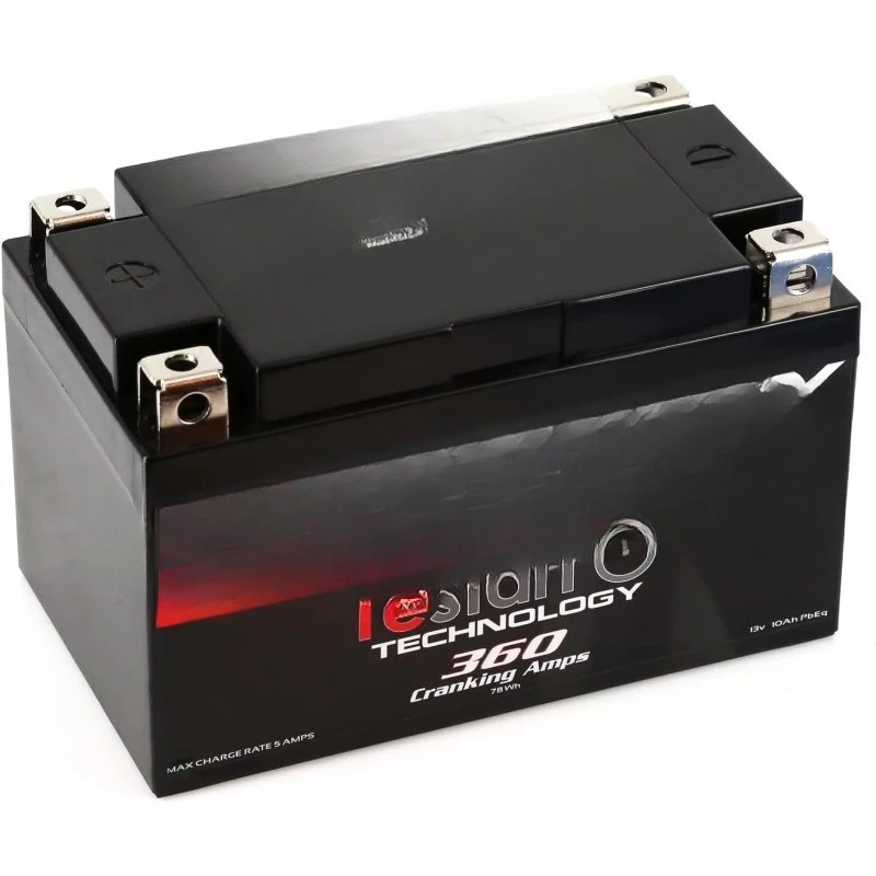 ATZ-10 Performance Lithium Motorcycle Powersport Battery with Built-In Jump Starting 6.1Ah Replaces