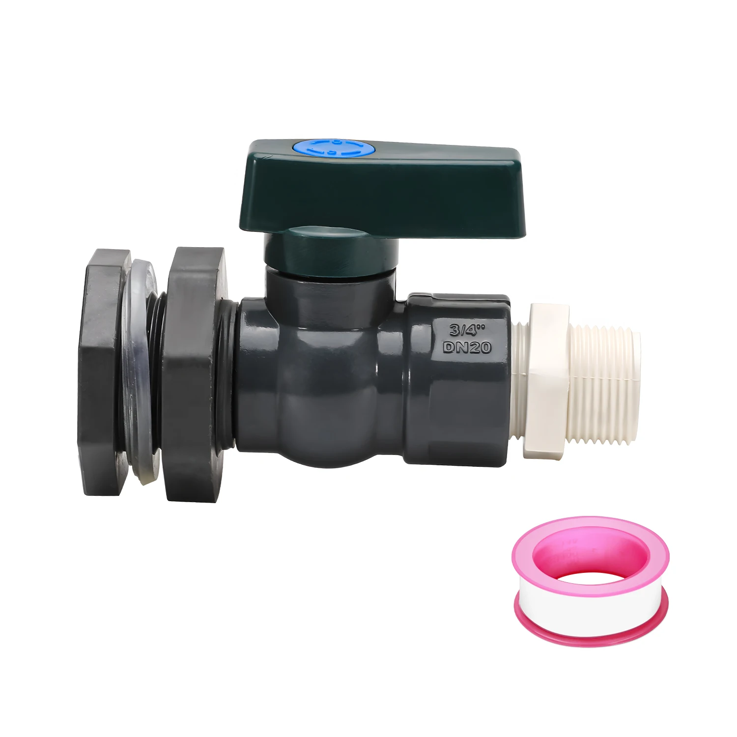 PVC Rain Barrel Diverter Kit 3/4 Inch Rain Barrel Valve Spigot Kit with Bulkhead Fitting Adapter tank tap connector tank tap adapter water faucet adapter garden hose adapter hose tap adapter tank fitting connector plastic pipe connector water pipe connector pipe connector water pipe fitting irrigation pipe fitting garden water connector faucet adapter garden faucet adapter faucet quick connector