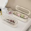 Creative Makeup Storage Box Dustproof and High-end Dressing Table Organizer Box for Home Cotton Make-up Brush 1