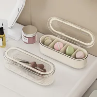 Creative Makeup Storage Box Dustproof and High-end Dressing Table Organizer Box for Home Cotton Make-up Brush 1