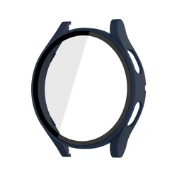 Premium Tempered Glass + Protective Case for Samsung Galaxy Watch - Screen Protector Shell & Watchband Accessories (Midnight Blue 3)