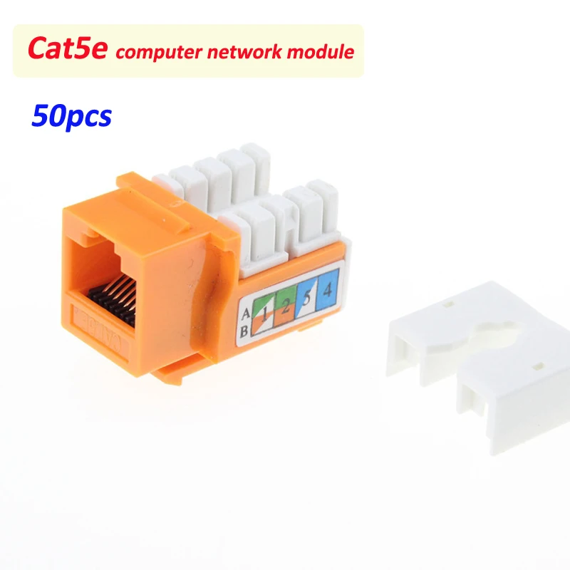 

Модуль компьютерной сети CAT5e, информационный модуль сетевого кабеля, высокое качество, 50 шт. По индивидуальному заказу