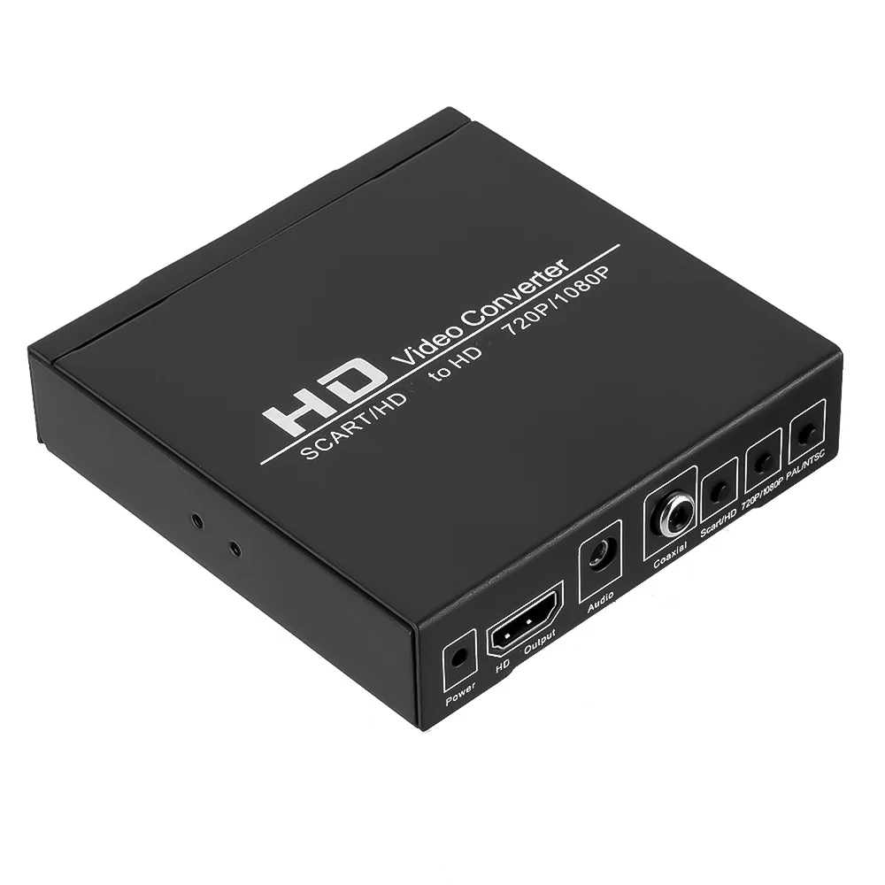 Full 1080P Digital SCART HD to HD Converter High Definition Video Converter EU/US Power Plug Adapter For HDTV hd video converter