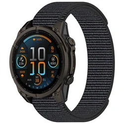 QuickFit Nylon Strap - Premium Watch Band - Garmin Enduro 3 (Dark grey)