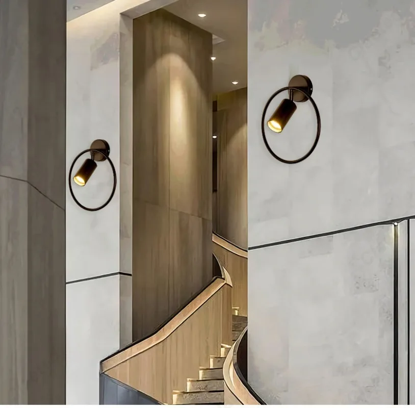 Description Picture 5 of itemCreative LED Rotating Adjustable E27 Wall Light Bedroom Bedside Reading Light Living Room Staircase Corridor Lighting Fixture